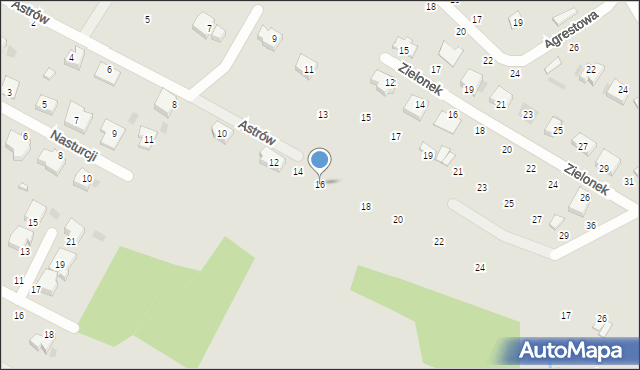 Koszalin, Astrów, 16, mapa Koszalina