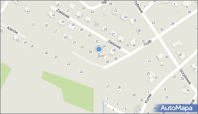 Koszalin, Astrów, 27, mapa Koszalina