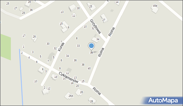 Koszalin, Astrów, 35, mapa Koszalina