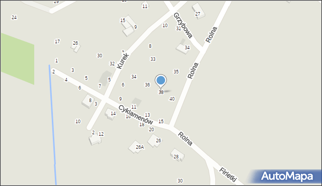 Koszalin, Astrów, 38, mapa Koszalina