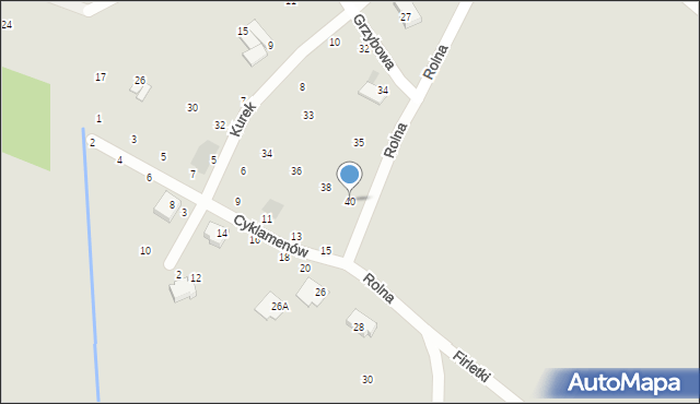 Koszalin, Astrów, 40, mapa Koszalina