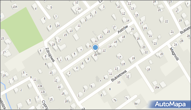 Kozy, Astrów, 10, mapa Kozy