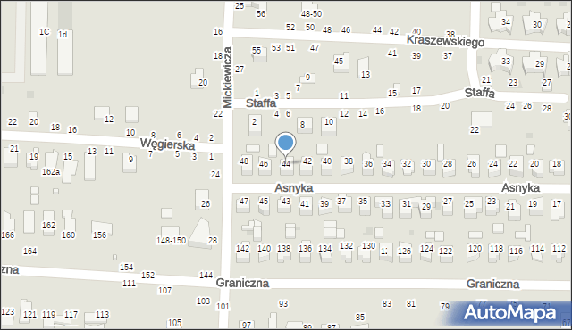 Kraśnik, Asnyka Adama, 44, mapa Kraśnik