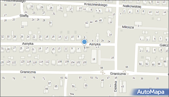 Kraśnik, Asnyka Adama, 5, mapa Kraśnik