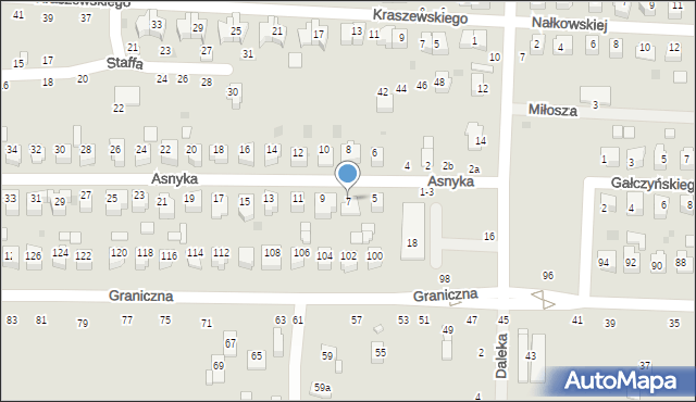 Kraśnik, Asnyka Adama, 7, mapa Kraśnik
