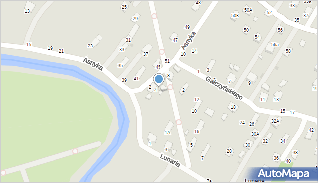 Krosno, Asnyka Adama, 6, mapa Krosna