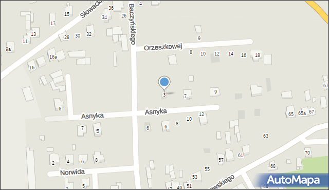 Krzepice, Asnyka Adama, 3, mapa Krzepice