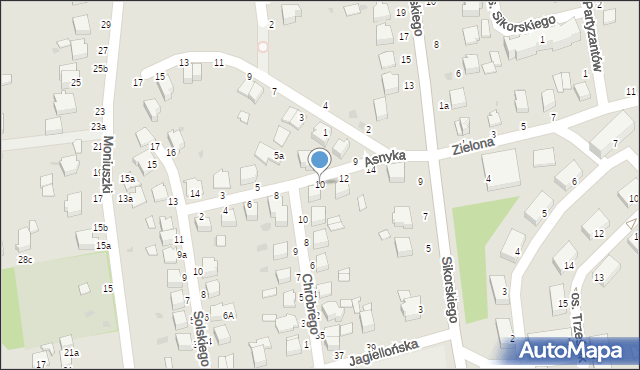 Łańcut, Asnyka Adama, 10, mapa Łańcut