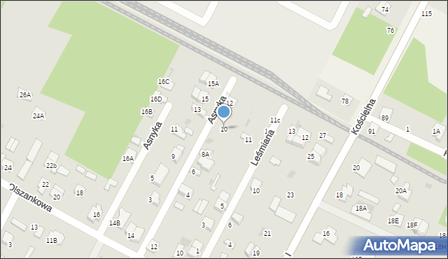 Legionowo, Asnyka Adama, 10, mapa Legionowo