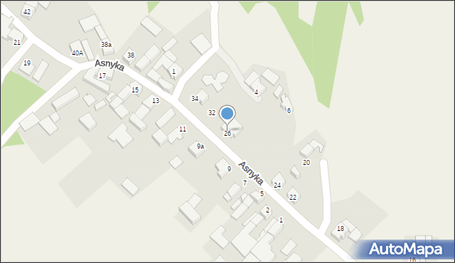 Ligota Książęca, Asnyka Adama, 28, mapa Ligota Książęca