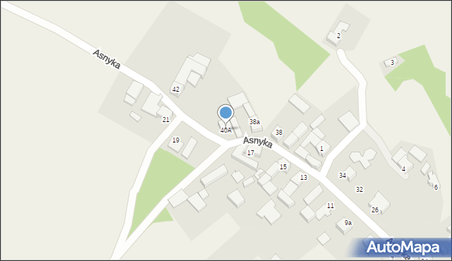Ligota Książęca, Asnyka Adama, 40A, mapa Ligota Książęca