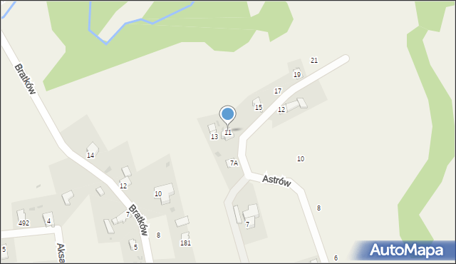Lipowa, Astrów, 11, mapa Lipowa