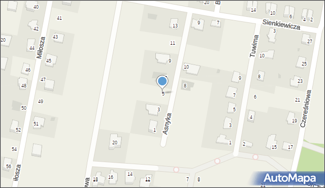 Łochowo, Asnyka Adama, 5, mapa Łochowo