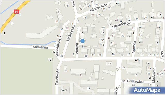 Łowicz, Asnyka Adama, 2, mapa Łowicza