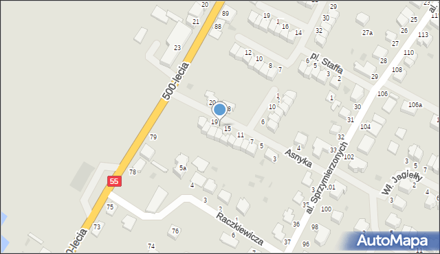 Malbork, Asnyka Adama, 17, mapa Malborka