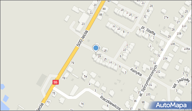 Malbork, Asnyka Adama, 21, mapa Malborka