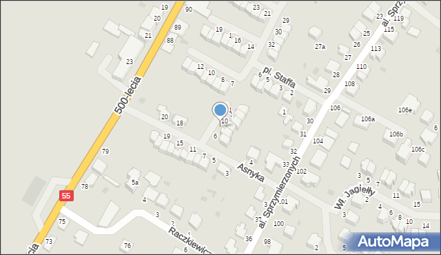 Malbork, Asnyka Adama, 8, mapa Malborka