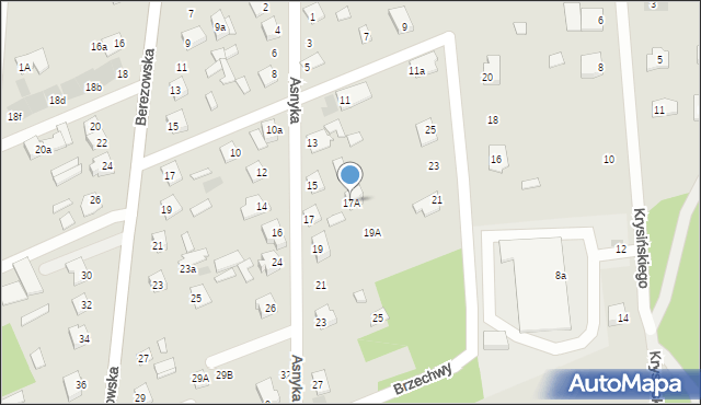 Międzyrzec Podlaski, Asnyka Adama, 17A, mapa Międzyrzec Podlaski