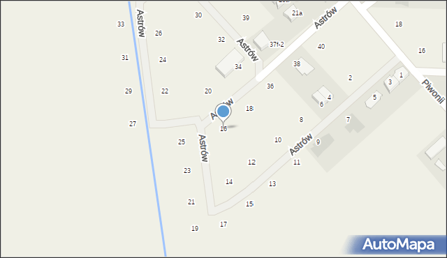 Nowe Bielice, Astrów, 16, mapa Nowe Bielice