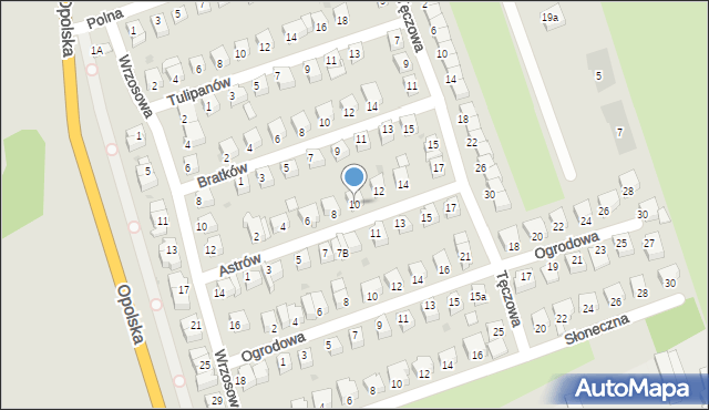 Oława, Astrów, 10, mapa Oława