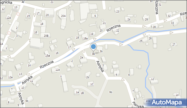 Olszyna, Asnyka Adama, 3a, mapa Olszyna