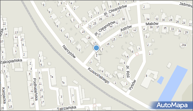Opole, Astrów, 2, mapa Opola