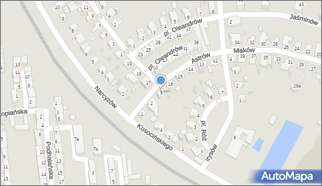 Opole, Astrów, 3, mapa Opola