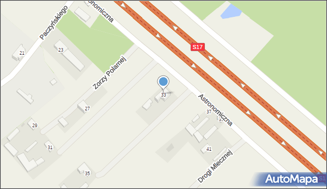 Ostrowik, Astronomiczna, 50, mapa Ostrowik