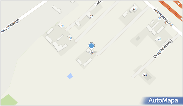 Ostrowik, Astronomiczna, 52, mapa Ostrowik