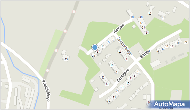 Oświęcim, Asnyka Adama, 21, mapa Oświęcimia