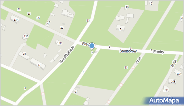 Otwock, Asnyka Adama, 7, mapa Otwock