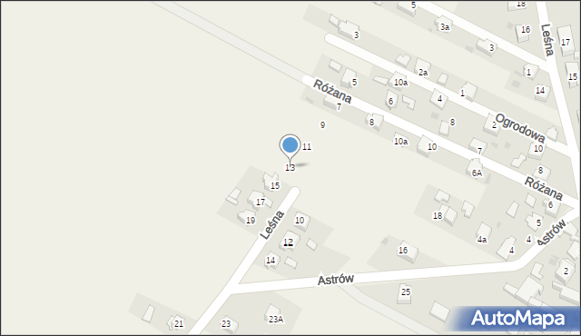 Paczyna, Astrów, 13, mapa Paczyna