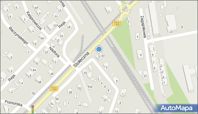 Piaseczno, Asnyka Adama, 1, mapa Piaseczno