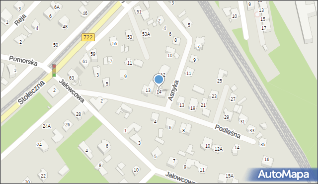 Piaseczno, Asnyka Adama, 14, mapa Piaseczno