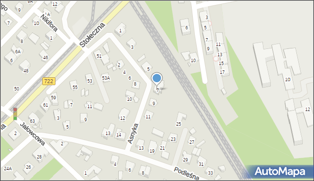 Piaseczno, Asnyka Adama, 7, mapa Piaseczno