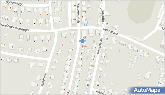 Prudnik, Asnyka Adama, 1, mapa Prudnik