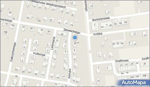 Pruszcz Gdański, Asnyka Adama, 10, mapa Pruszcz Gdański