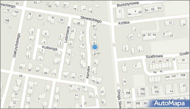 Pruszcz Gdański, Asnyka Adama, 6, mapa Pruszcz Gdański