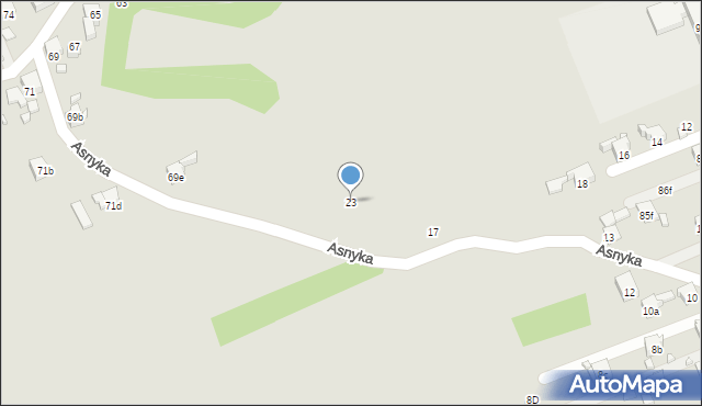 Pszów, Asnyka Adama, 23, mapa Pszów