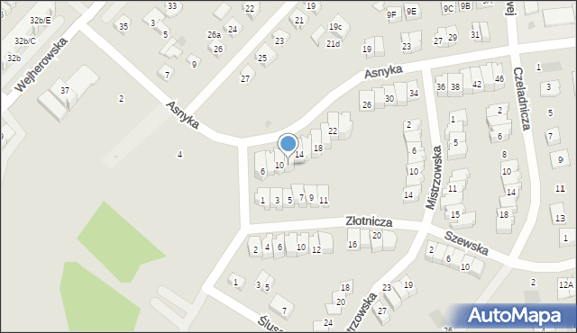 Puck, Asnyka Adama, 12, mapa Puck