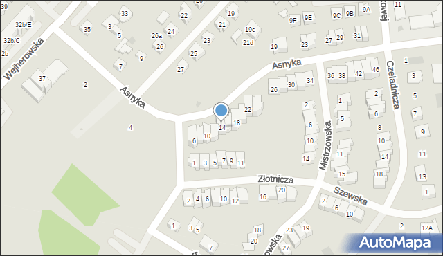 Puck, Asnyka Adama, 14, mapa Puck