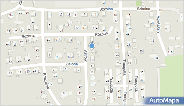 Pyskowice, Astrów, 5, mapa Pyskowice