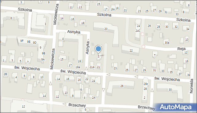 Reda, Asnyka Adama, 1, mapa Reda