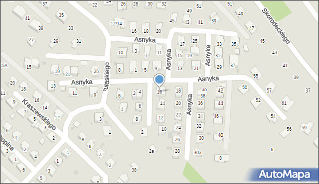 Ropczyce, Asnyka Adama, 16, mapa Ropczyce