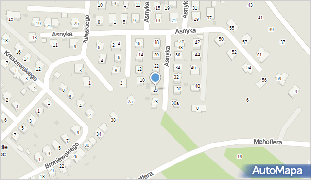 Ropczyce, Asnyka Adama, 26, mapa Ropczyce