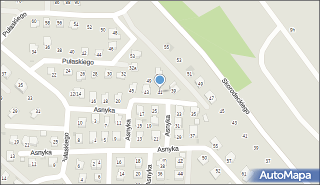 Ropczyce, Asnyka Adama, 41, mapa Ropczyce