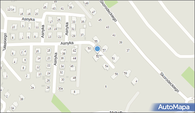 Ropczyce, Asnyka Adama, 52, mapa Ropczyce