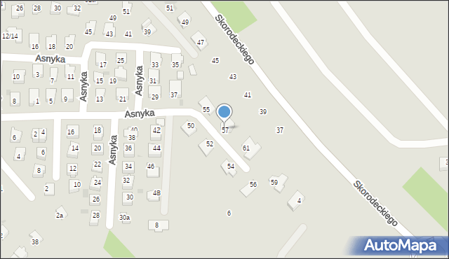 Ropczyce, Asnyka Adama, 57, mapa Ropczyce