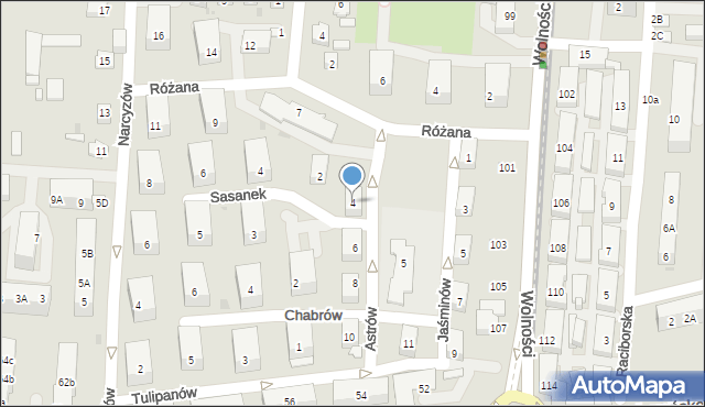 Ruda Śląska, Astrów, 4, mapa Rudy Śląskiej