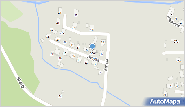Ruda Śląska, Asnyka Adama, 37A, mapa Rudy Śląskiej